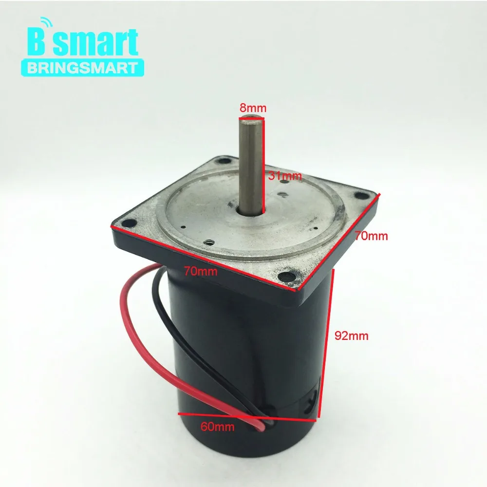 

Bringsmart 60SRZ-Y 12v-24v Dc Motor 2000-4000rpm 36W Miniature Permanent Magnet Speed Motor High Speed Brush Motor