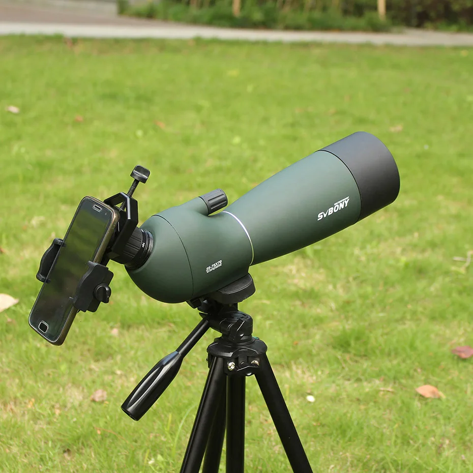 Visando o Escopo Telescópio à Prova Adaptador de Telefone Ótica ao ar Livre para Caça Arco e Flecha Observação de Pássaros Svbony 70mm Zoom d' Água Caça Monocular & Universal Mountf9308 Tiro Sv28 50 - 60 18 escopo Zoom Telescópio À Prova D' Água