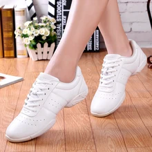 Children's white Modern/Jazz/Hip-hop dance shoes New style kids' sneakers competitive aerobics shoes soft sole fitness gym shoes