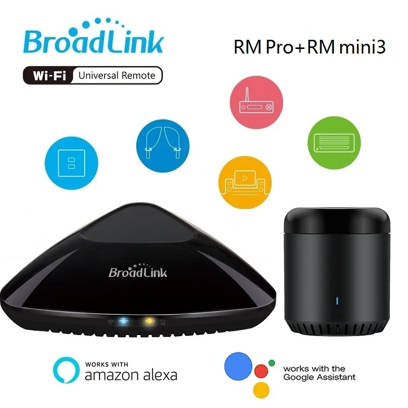 

2018 Original Broadlink RMPro+ or RMmini3 Universal Remote Controller Smart Home Automation WiFi+IR+RF control Via IOS Android