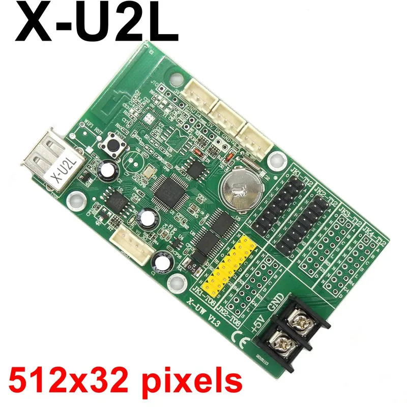 

X-U2L USB led control card 512*32 pixels u disk LED controller drive board for monochrome / dual color P10,f3.75,f5.0 module