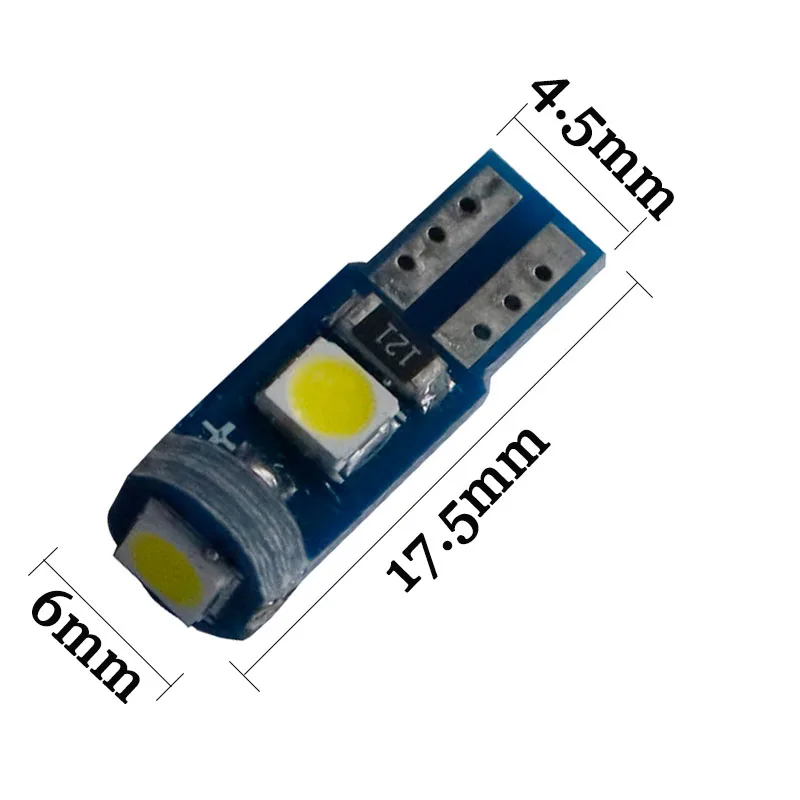 10 шт. T5 3 SMD 3030 светодиодный W3W 58 73 74 286 Клин манометр приборной доски лампы для автомобиля Предупреждение индикатор инструмент индикаторы кластера лампы 12 V