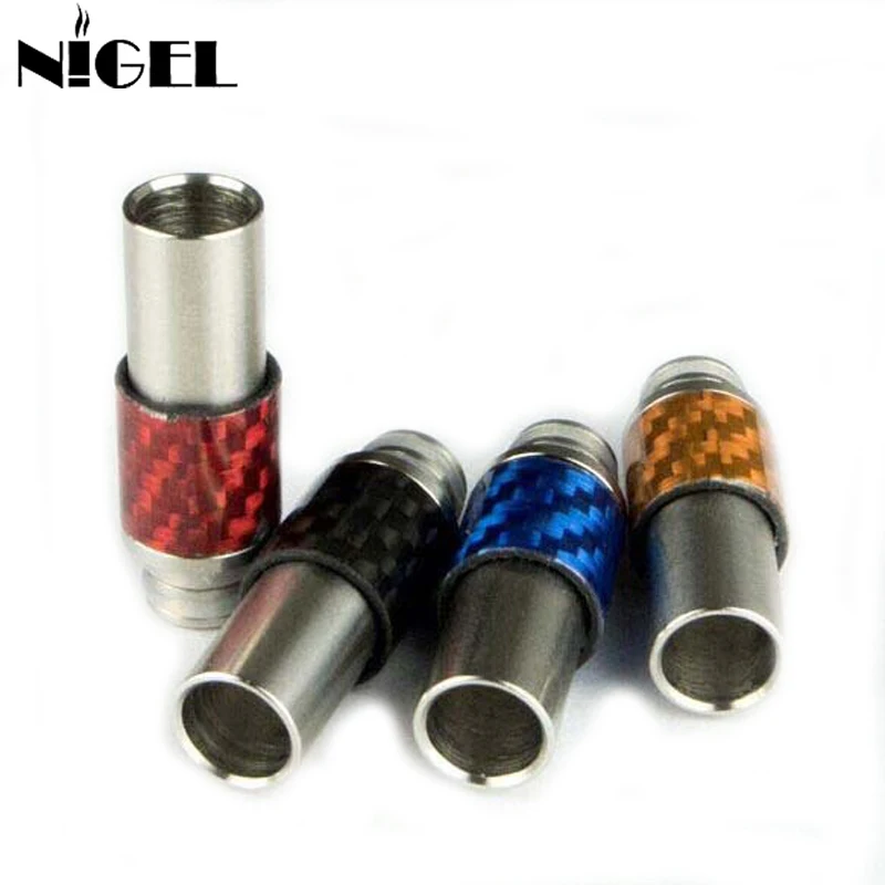 

Nigel 510 Drip Tip Mouthpiece Stainless Steel Carbon Fiber 510 Long Drip Tips For Ego Atomizer RDA RDTA Tank E Cigarette