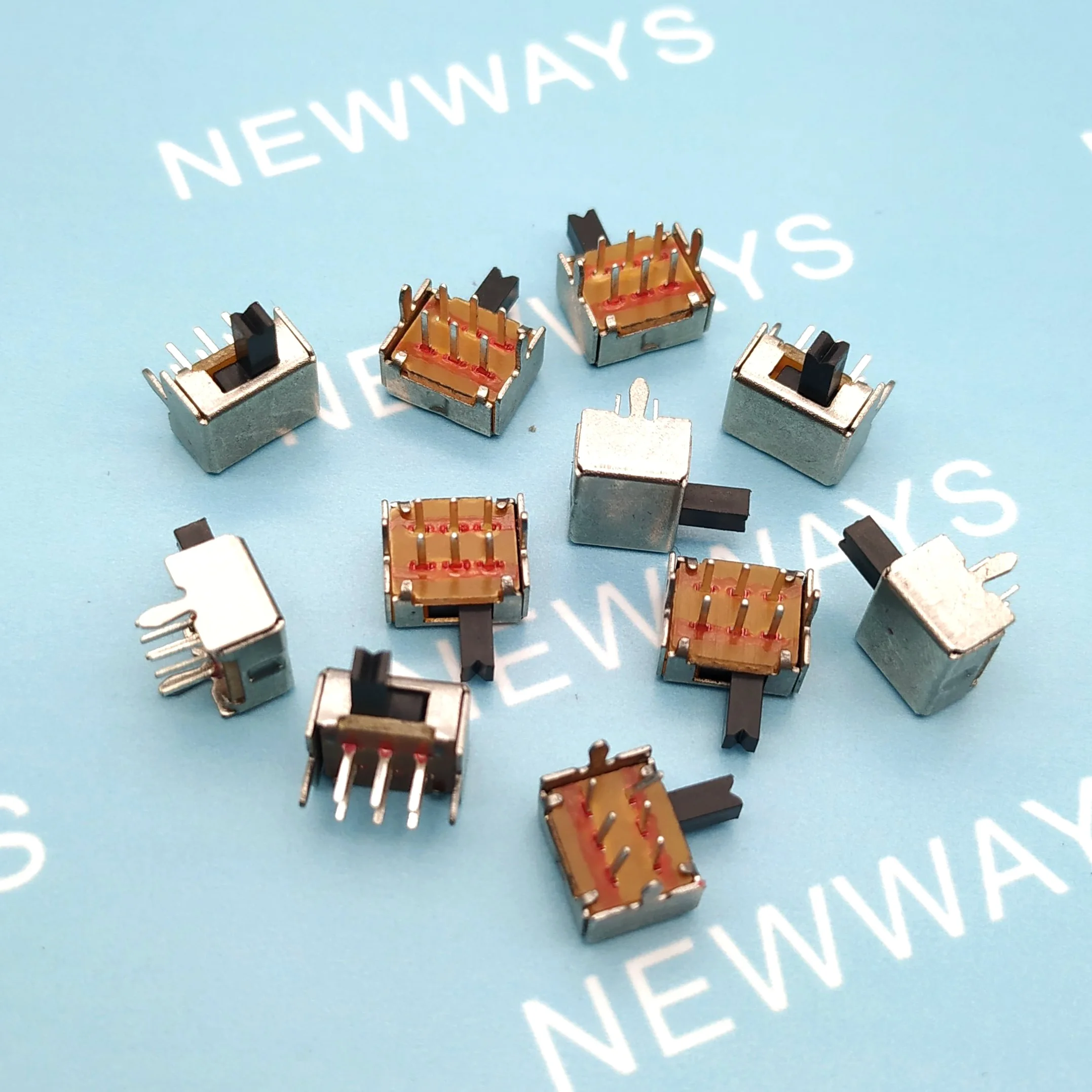 

10pcs/lot SK22D07 toggle switch 2P2T 2 Row 2 file 6 foot sliding switch handle 4MM