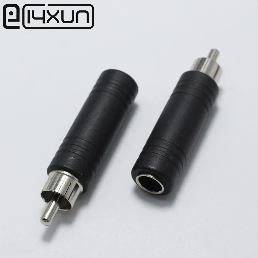 EClyxun 10 шт./лот никелированный RCA штекер до 6 35 мм 3 полюсный стерео гнездовой