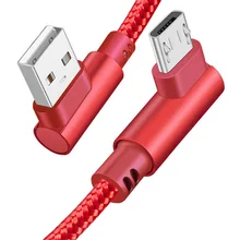 20 шт. 1 м 2 м длинный Micro Usb кабель 90 градусов под прямым углом Micro usb кабель для зарядки micro линия передачи данных для Xiaomi Note 5 4 Pro 6A