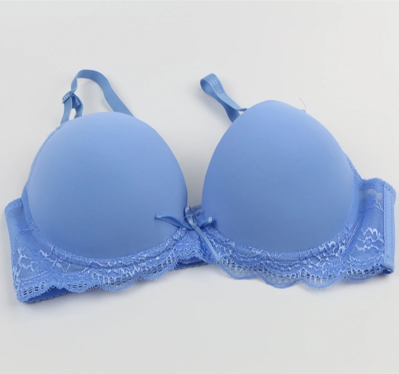 New Sexy Bra Set 3/4 Cup Push UP Cotton Polyester Bras Sets Solid Bow Decorative Underwear Lace Womens White Black Lingerie bra and thong set