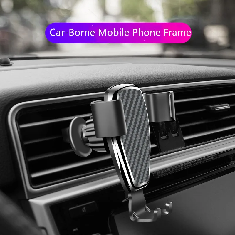

Car-Borne Gravity Mobile Phone Holder Snap-In Type Vehicle Air Outlet Universal Bracket Vehicle Navigation Support Frame