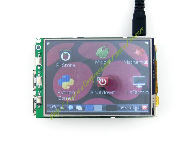 Raspberry Pi 3 сенсорный экран 3,2 дюймов TFT lcd с контроллером XPT2046 320*240 пикселей для Raspberry pi B/B+ = 3,2 дюймов RPi lcd