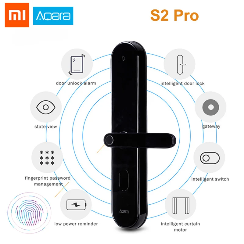 Xiaomi Aqara S2 Pro Smart Door Lock Intelligent Password Fingerprint Lock Mi Home APP Remote Contro - 33025686624