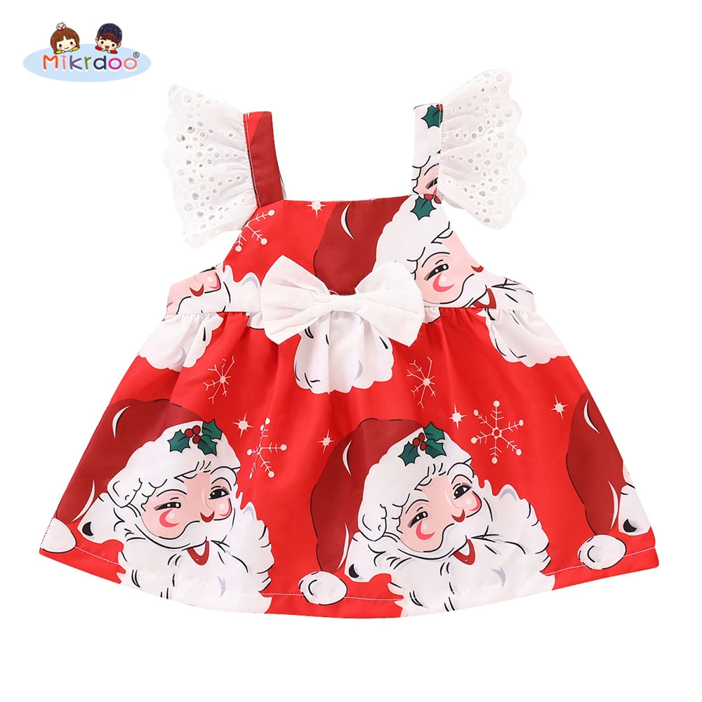 Kids Toddler Newborn Baby Girls Christmas Party Dress Santa Christmas