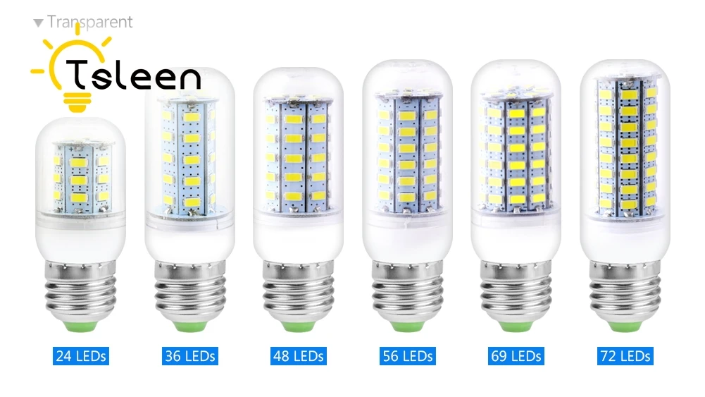 TSLEEN 10x ультра яркие красные/зеленые/110/220V 5730 светодиодный кукурузы лампы