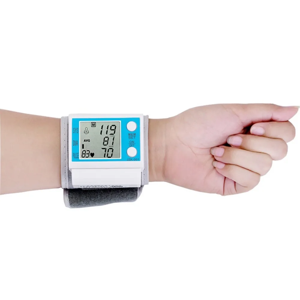 

Automatic Digital Wrist Cuff Blood Pressure Monitor Machine Gauge Measurement Health Care LCD Wrist Band Sphygmomanometer