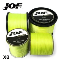 

JOF Braided Fishing Line 8 Strands Fluorescent Yellow 100M 150M 300M 500M 1000M Cord linha multifilamento 8 Fishing