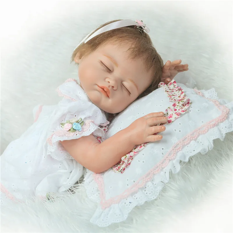 

20 Inch full silicone reborn dolls real sleeping baby newborn girl dolls children gift reborn babies bebe alive reborn bonecas