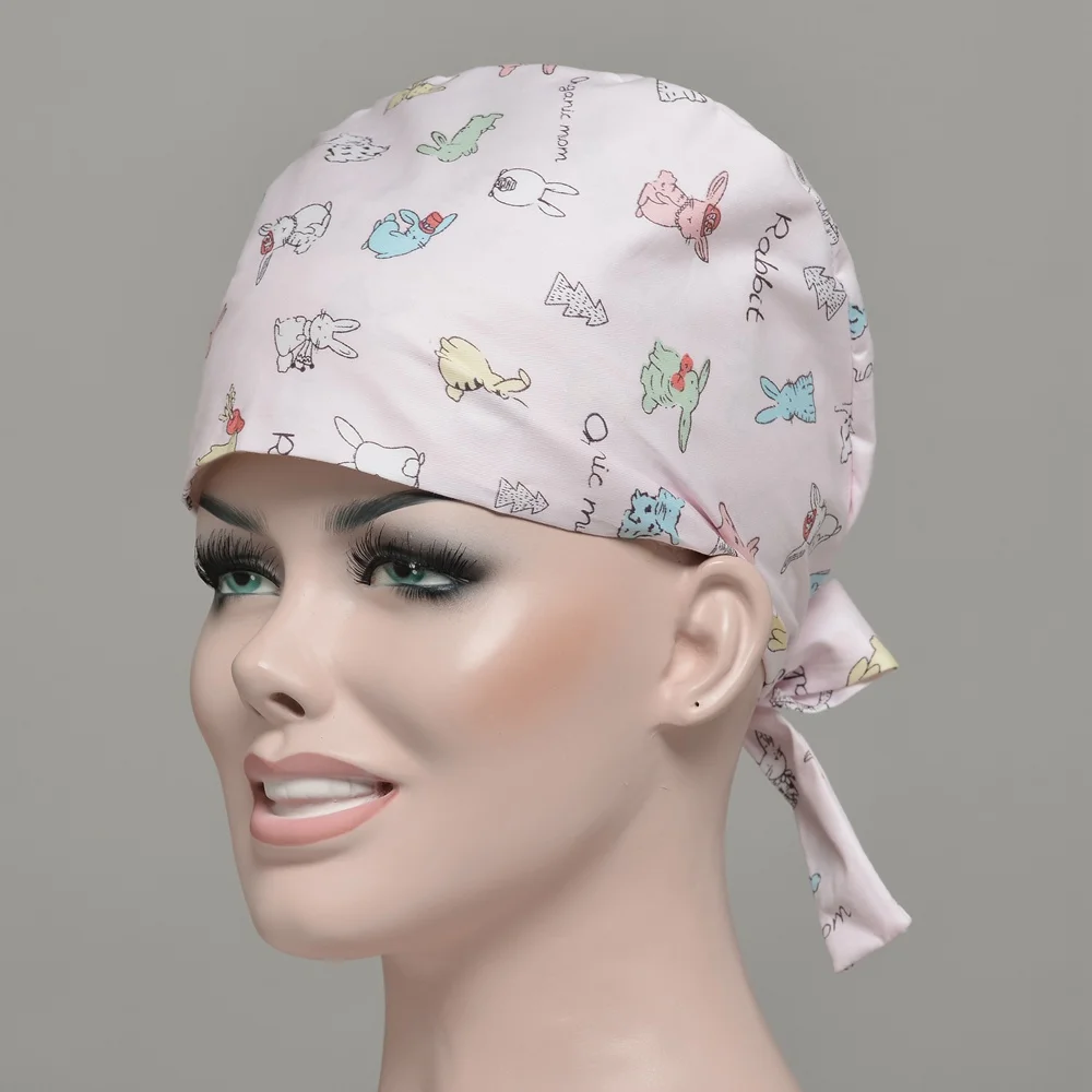 Скраб Кепка+ маска для медсестры хирургическая унисекс больница регулируемая медицинская крышка s скраб лабораторная шапка медсестры шляпа для доктора медсестры - Цвет: 16