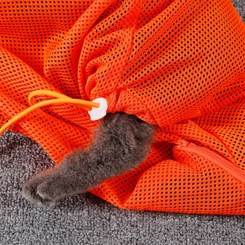 Mesh Cat Bath Bag Adjustable Cat Washing Bags Pet Bathing Nail Trimming Injecting Anti Scratch Bite Restraint Cat Grooming Bag