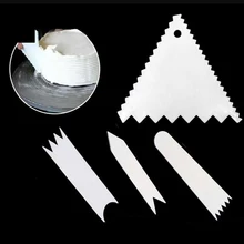 1 шт. пилообразной Форма высокое качество Пластик Торт плавное торт скребок Fondant Инструменты