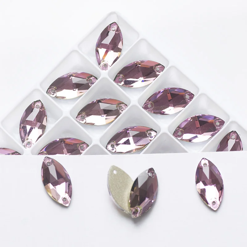 YANRUO 3223 Navette Horse Eyes Shape Sew On Crystal Glass flat back Rhinestones AAAAA Quality Stones For Clothes