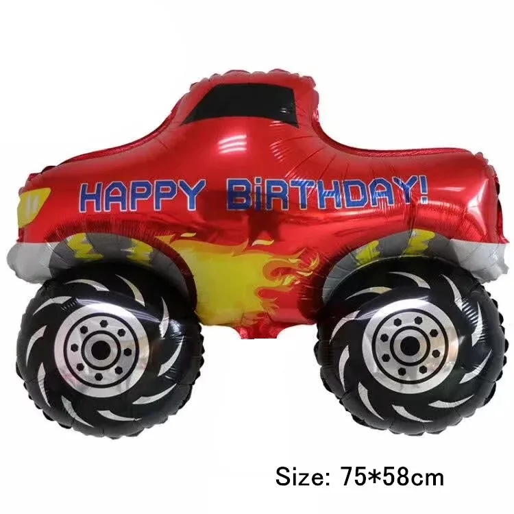 

New Big fire SUV Car foil balloon kids truck gift Birthday Party Decoration holiday Cartoon Cars balloons Baby Boy Party Favor