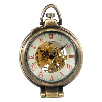 

YISUYA Vintage Mechanical Pocket Watch Roman Numerals Hand Wind Steampunk