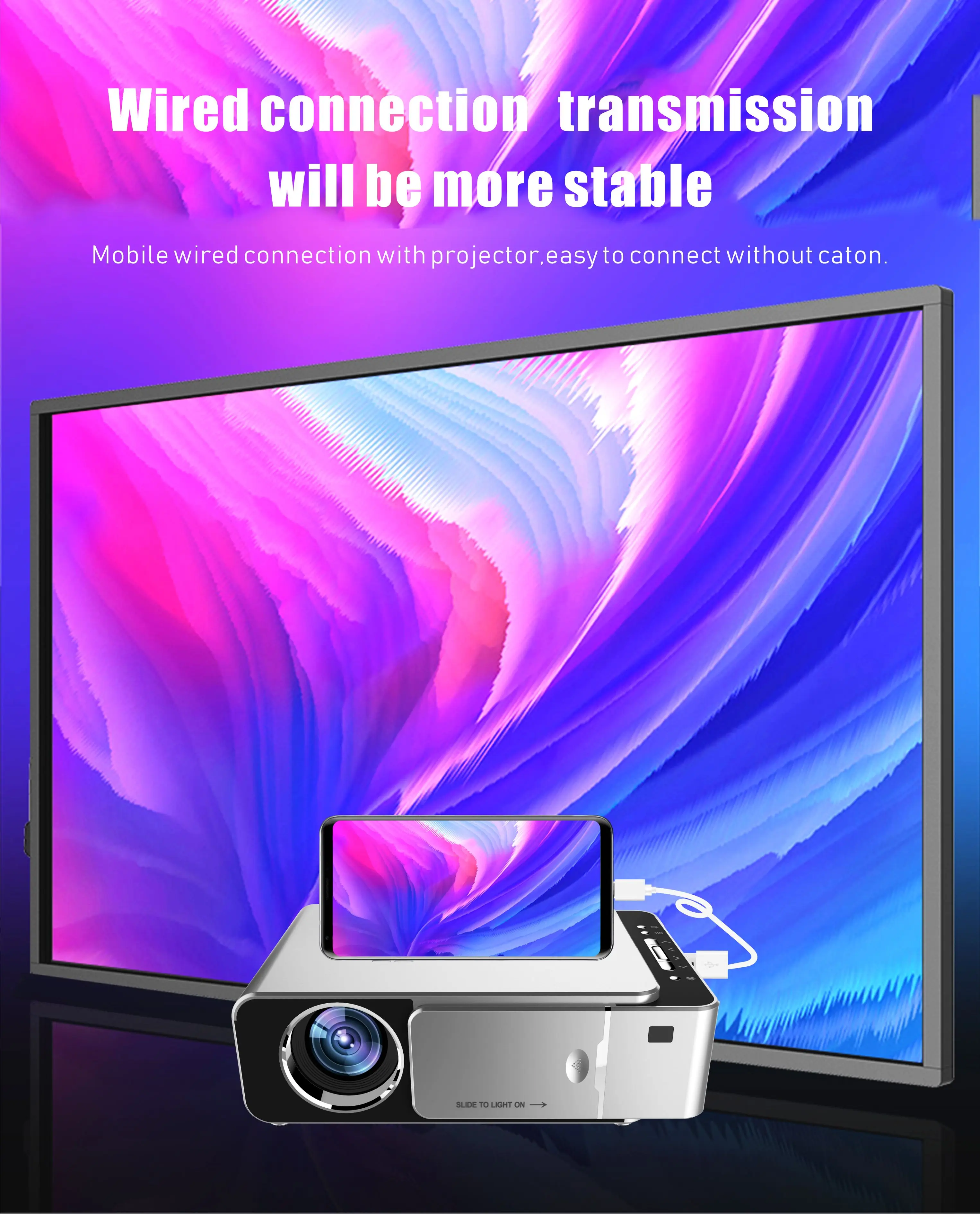 UNIC NEW T6 Full 1080P Projector Android 7.1WIFI 2.4G 3500 lumens Home Theater Beamer Support AirPlay DLNA Miracast Proyector