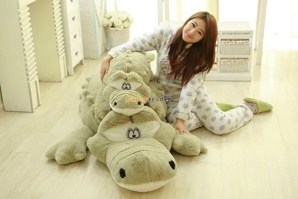 Fancytrader 79'' 200cm Super JUMBO Biggest Plush Crocodile Alligator, 2 Colors, Free Shipping FT50127 (3)