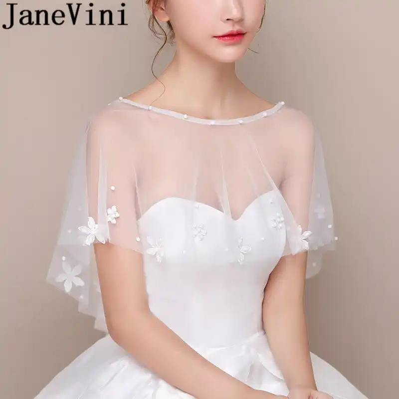 tulle shawl wedding