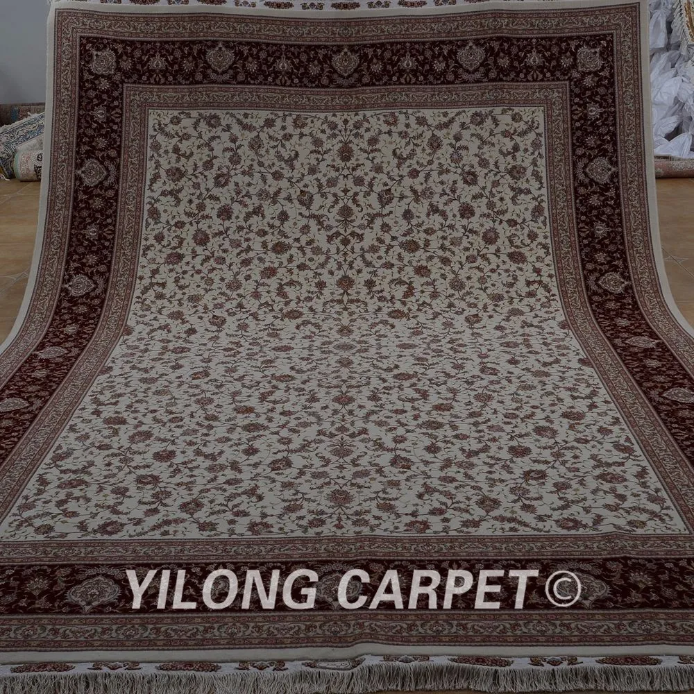 Yilong 8,5 "x11.8 8' Топ hereke шерстяной шелковые ковры ручной работы изысканный персидский ковер шерстяной (1903)