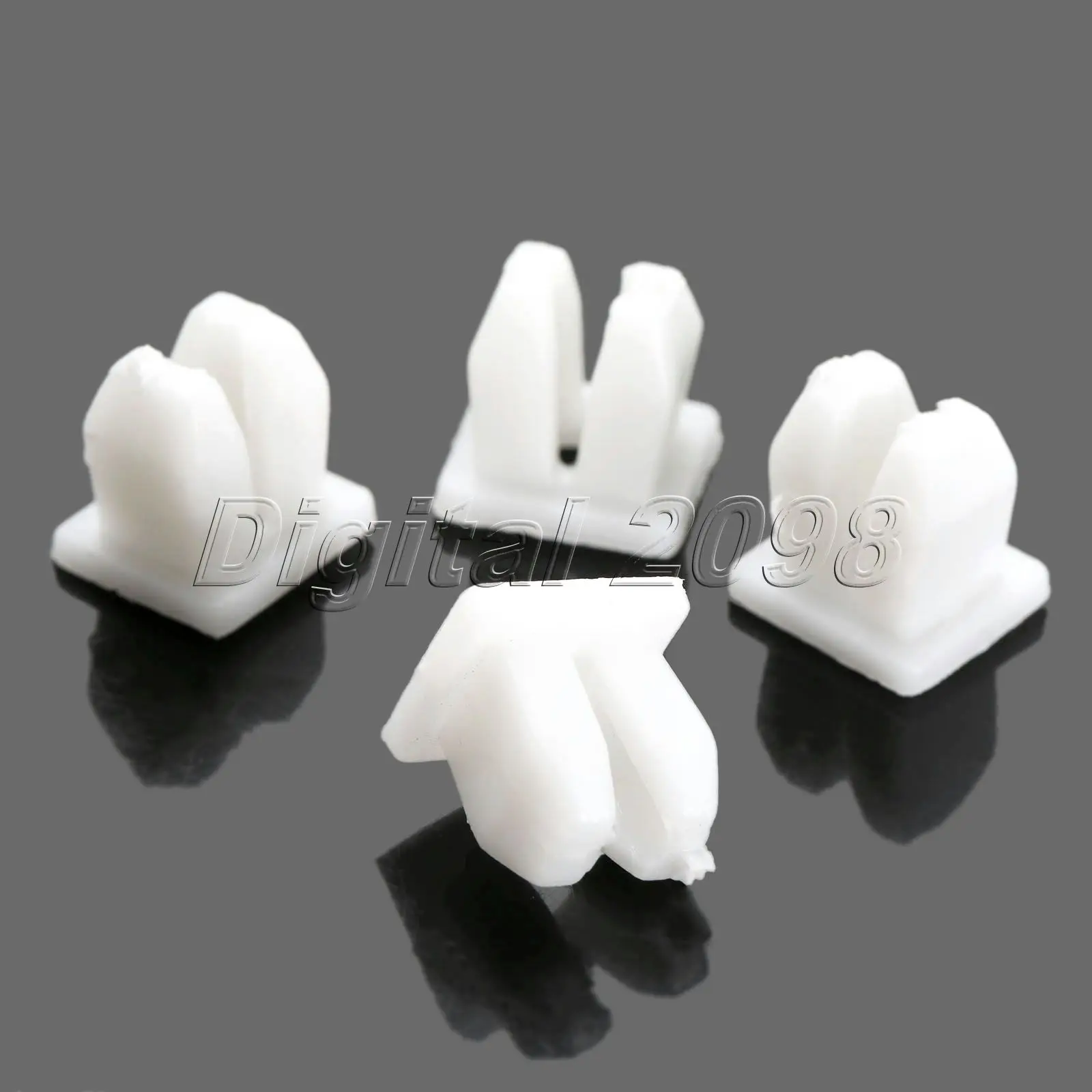 Yetaha 50Pcs 5mm Hole Auto Fastener White Car Plastic Push Rivet Fender