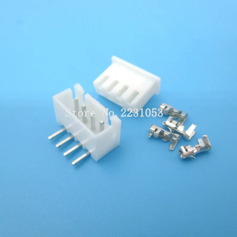 

20 Sets XH2.54-4P Right Angle 4pin 2.54mm Pitch Terminal / Housing / Pin Header Connector Wire Connectors Adaptor XH-4AW Kits