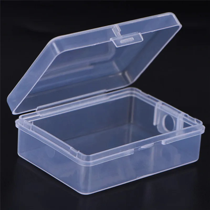 2Pcs/pack 5*6.8cm Clear Plastic Jewelry Storage Box Collection