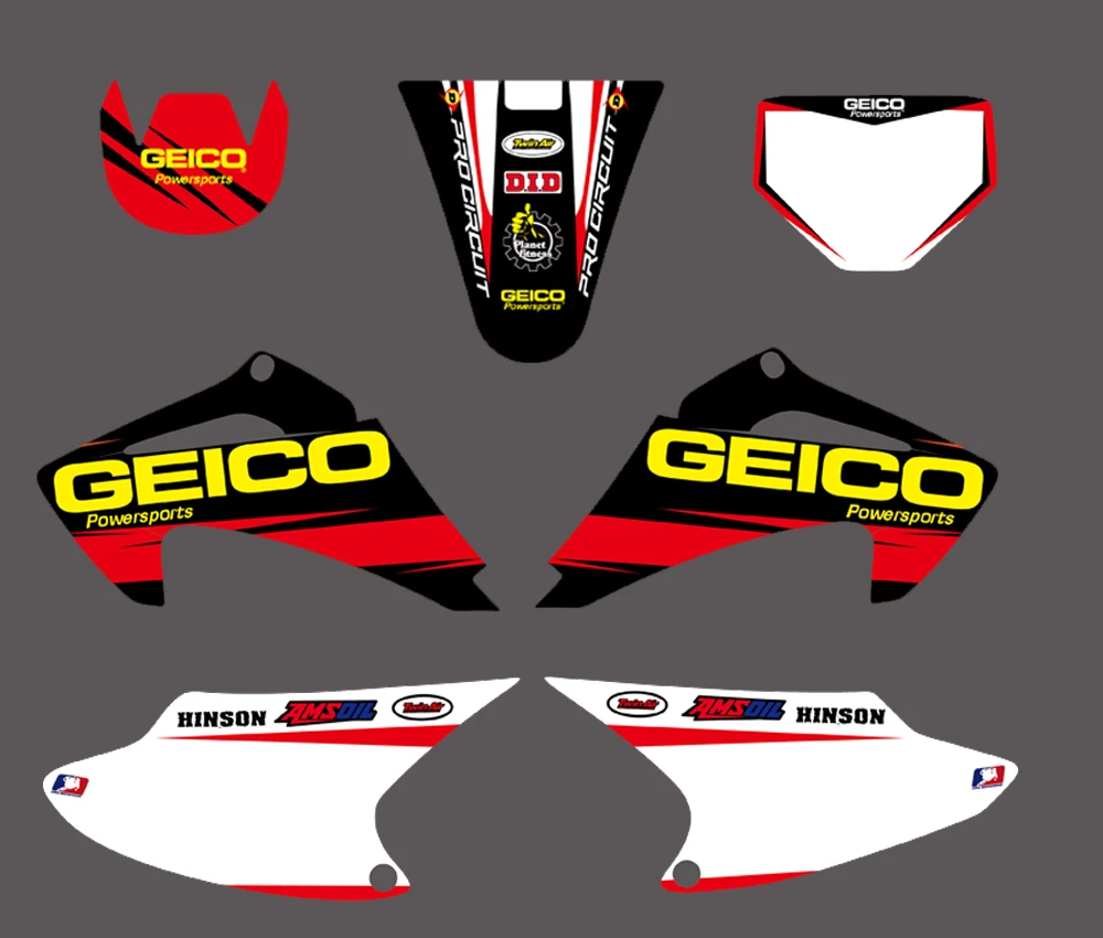 

H2CNC GRAPHICS & BACKGROUNDS DECAL STICKERS Kit for Honda CRF150 CRF150F CRF230 CRF230F 2003-2007 CRF 150 150F 230 230F