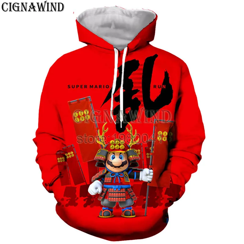 

New Harajuku games Super Mario hoodies men women sweatshirts printed 3d hooded pullover hooded casual streetwear