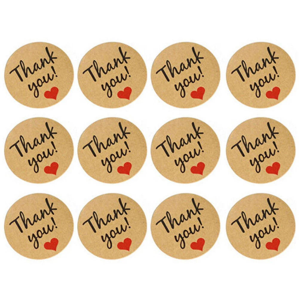 Fashion 120x Thank You Craft Paper Sealing Stickers Wedding Favours Letter Gift Labels