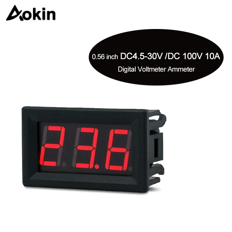 DC 3.5-30V 0.56/" Waterproof Digital RGB LED Voltmeter Volt Meter Panel Mount New