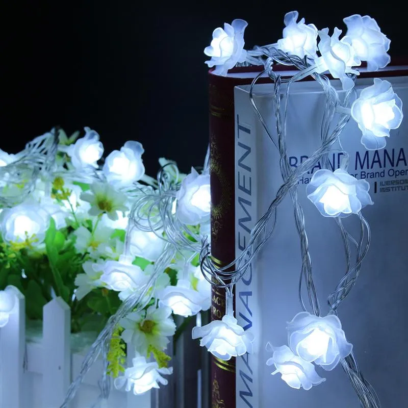 

Love Rose LED String 4M 20 Leds night light Rose Flower EU Plug 220V waterproof Party Wedding Christmas decor