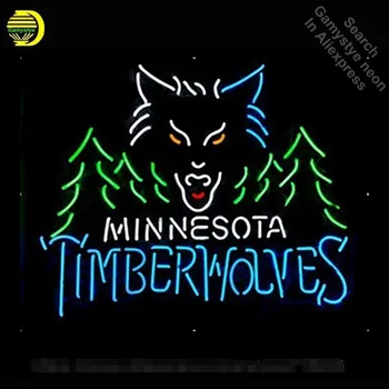 Neon Sign for MT Neon Tube Sign Minneso Wolves commercial handcraft Lamp Store Displays Gifts light Flashlight sign personalised