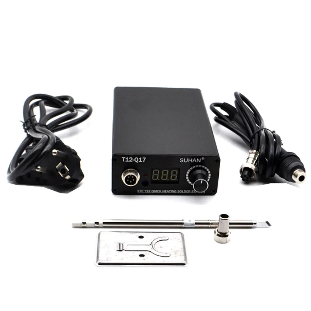 New version STC-T12-Q17 Digital Soldering Iron Station adjustable temperture T12 soldering station welding iron