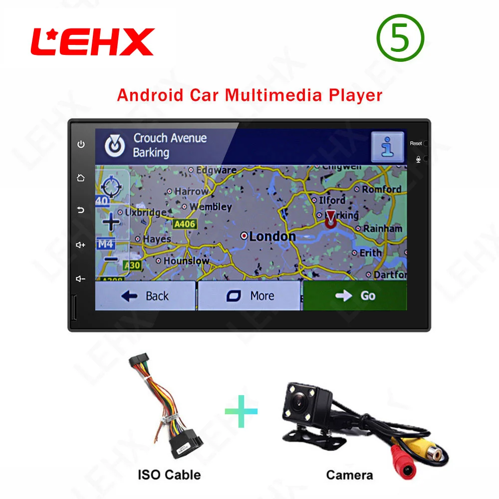 Lehx 2 din car Android 8,0 gps навигации Bluetooth для Nissan VW Toyota peugeot WiFi мульти-медиа-7 дюймов Автомобильный Радио плеер RDS - Цвет: Le7023-ISO-CAM