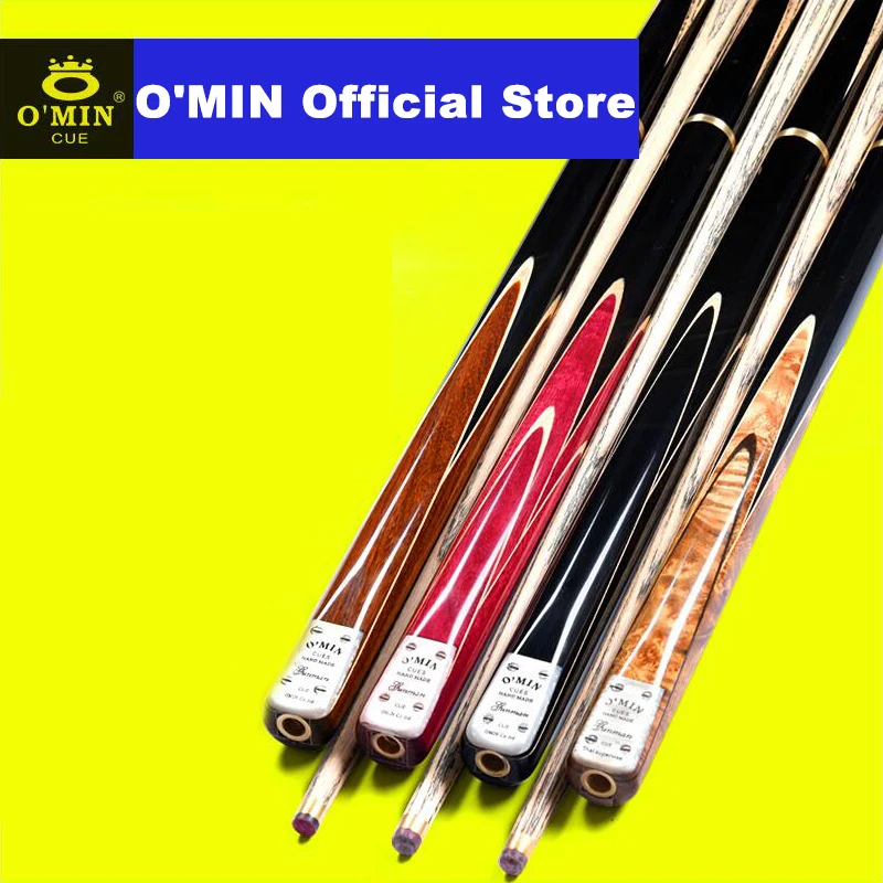 

O'MIN 2019 GUNMAN Snooker Cue 3/4 Piece Snooker Cue Kit with O'MIN Case with Telescopic Extension 9.8mm Tip Snooker Stick