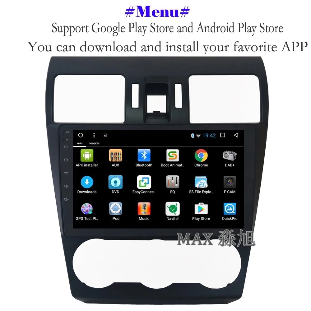 Top MAX Android 8.1.0 Car DVD Player for Subaru WRX Forester 2014 2015 2016 Car Radio RDS BT 4G WiFi SWC GPS Navigation Free Map 2