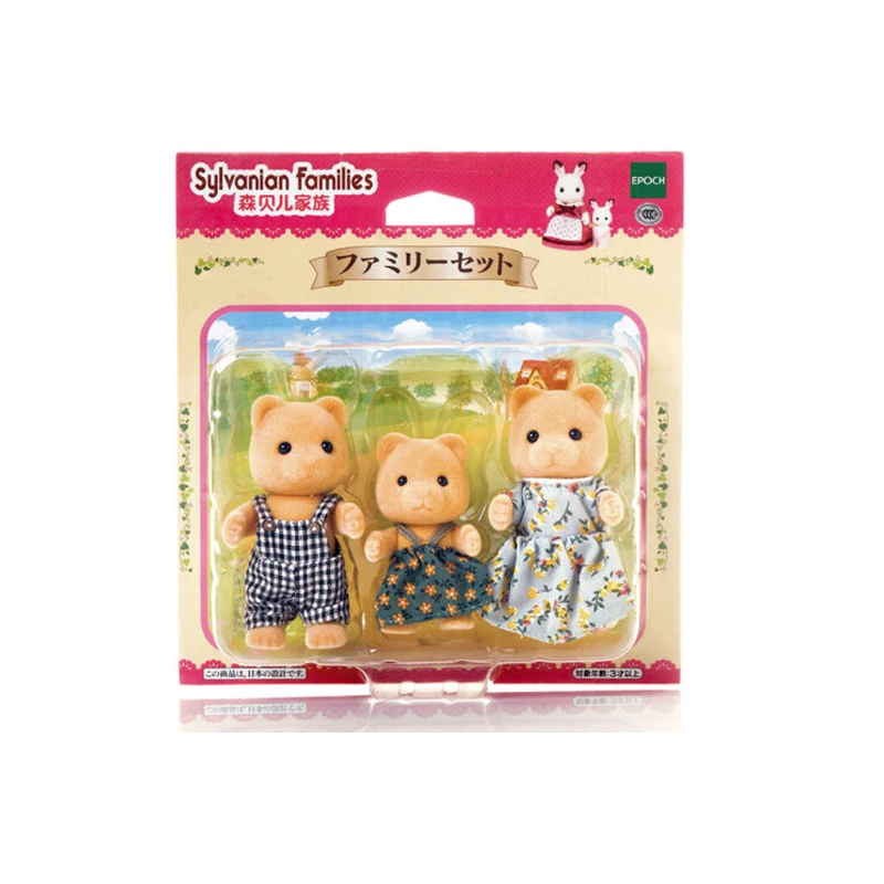 Sylvanian Families кукольный домик пушистая кукла фигурки животных Медведь семья 3 шт. Набор 14248