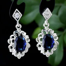 Для женщин Овальный Скелет стерлингового серебра 925 украшения для пирсинга серьги E104