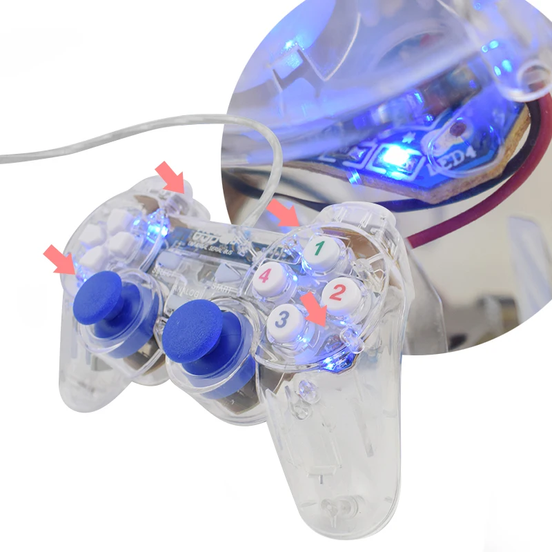  Data Frog New 4GB Video Game Console TV Consoles with 600 Games Transparent Gamepad Family Player f