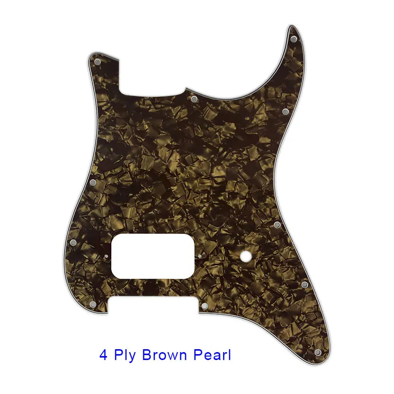 4Ply Brown Pearl Запчасти для гитары Pleroo-для США \ Мехико Fd Stratocaster ST пустые накладки 11 отверстий US spec Strat с мостом Humbucker - Цвет: 4Ply Brown Pearl
