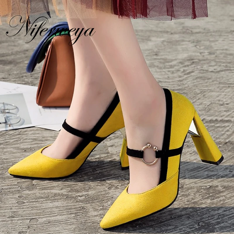 New spring/autumn party high heels Big size 33-46 fashion Pointed Toe Metal Decoration women shoes zapatos mujer