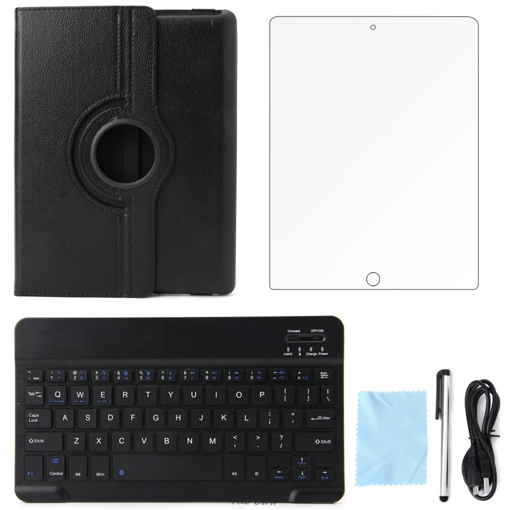 

360 degree Rotating Leather Stand Case Cover Bluetooth Keyboard For iPad Air 2 3 4