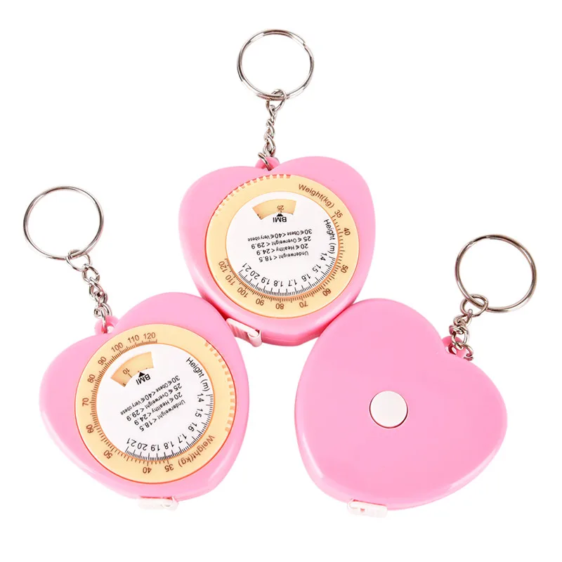 Mini Tape Measure Key Chain Plastic Retractable Ruler Centimeter