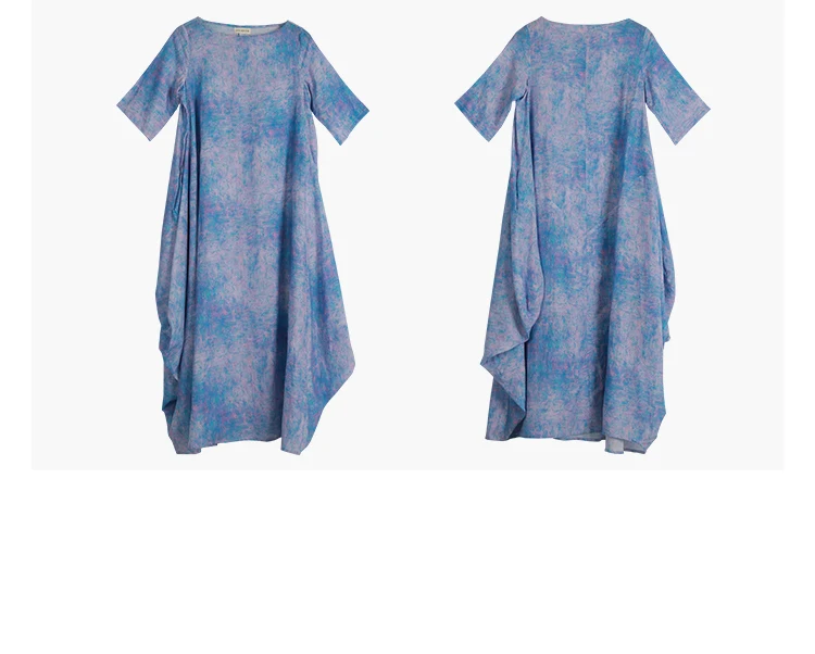 LZJN Women Elegant Maxi Dress Short Sleeve Loose Kaftan Dresses O Neck Summer Female Clothes Casual Vestidos Plus Size (11)